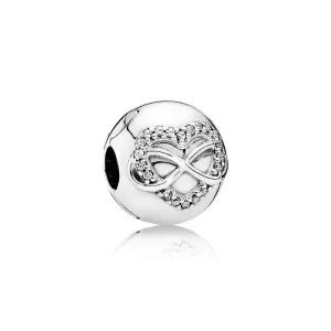 (bilde for) PANDORA Infinity Heart Clip, klar CZ - 791947CZ