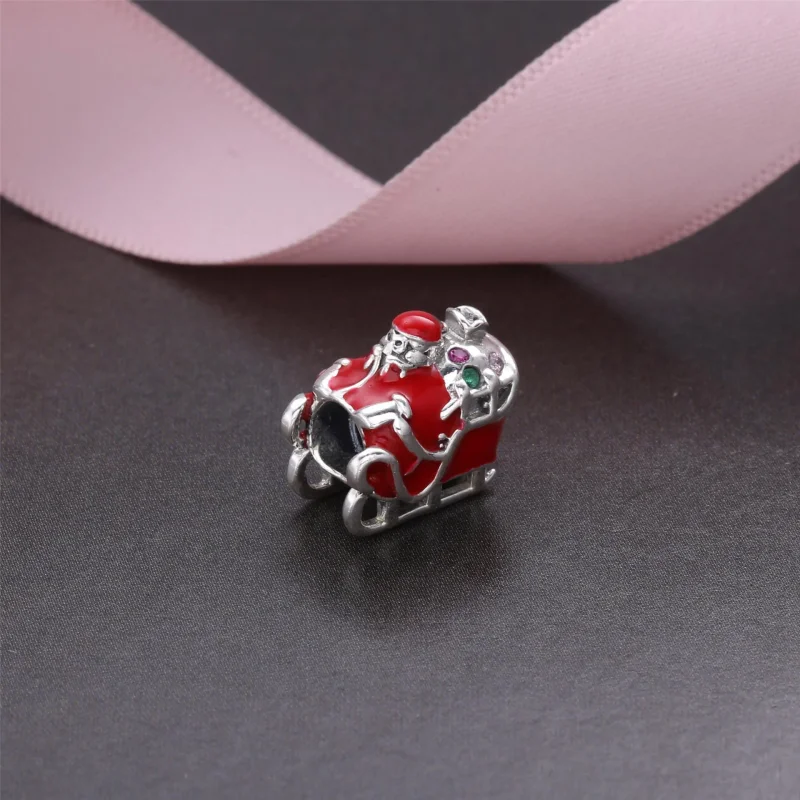 (bilde for) PANDORA julenisse og sleder Charm - PD0098-1G - Vis 2