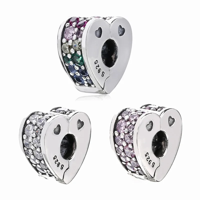 (bilde for) Pandora Klar Pavé Hjerteformet Klemmecharm - 797020CZ - Vis 2