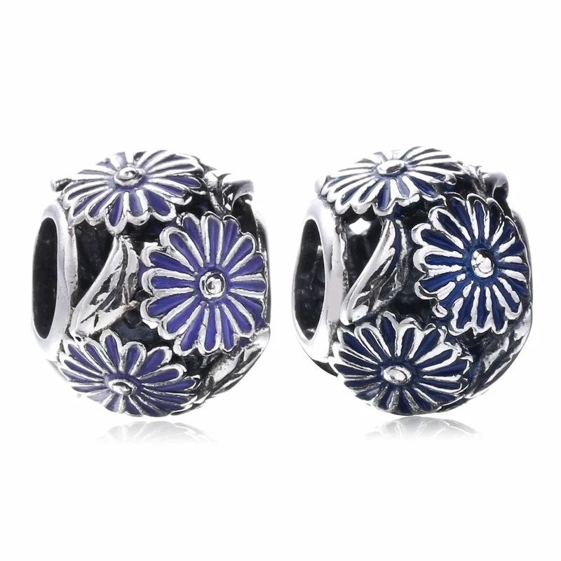 (bilde for) Pandora Lavender Daisy Meadow Charm - 791487EN66 - Vis 5