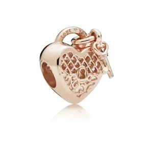 (bilde for) Pandora Love You Hjerteformet Hengelås Charm - 787655