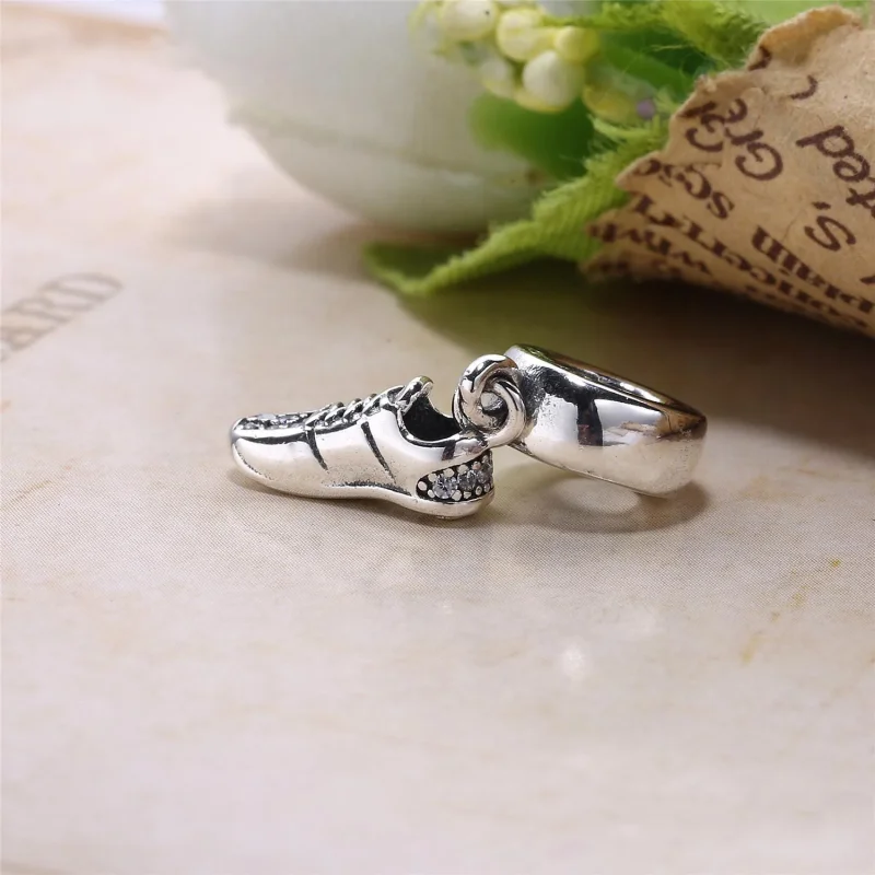 (bilde for) Pandora Løpesko sølv dingler med klare cubic zirconia - 792063CZ - Vis 2