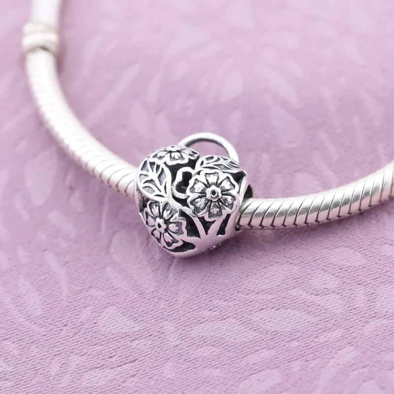 (bilde for) Pandora Lås med blomsterhjerte, charm - 791397 - Vis 2