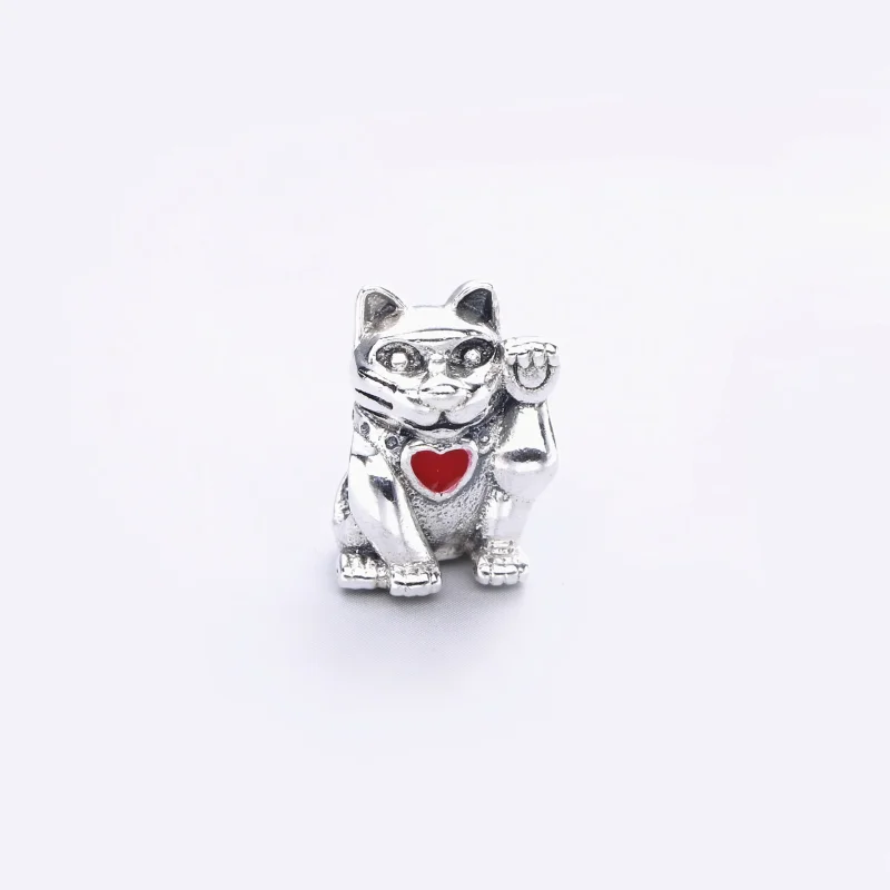 (bilde for) Pandora Lyserosa vinkende katt, charm - 790989EN05 - Vis 3