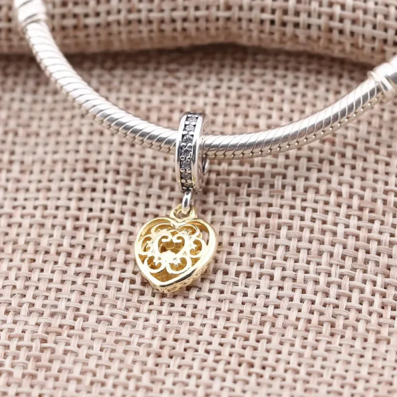 (bilde for) PANDORA Magnificent Heart Pendant Charm - 791742cz - Vis 2