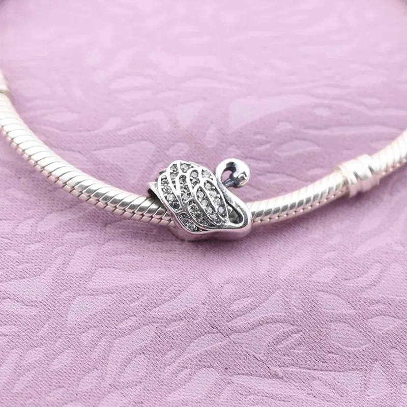 (bilde for) Pandora Majestic Swan Charm - 791732CZ - Vis 2