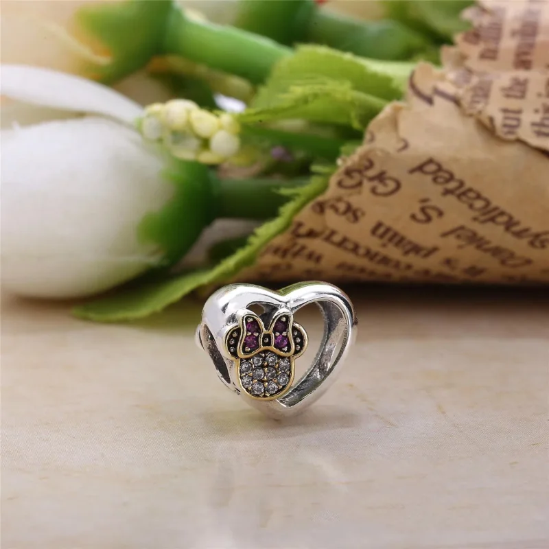 (bilde for) PANDORA Mickey og Minnie Together Charm, Clear CZ - PX00295-1 - Vis 2