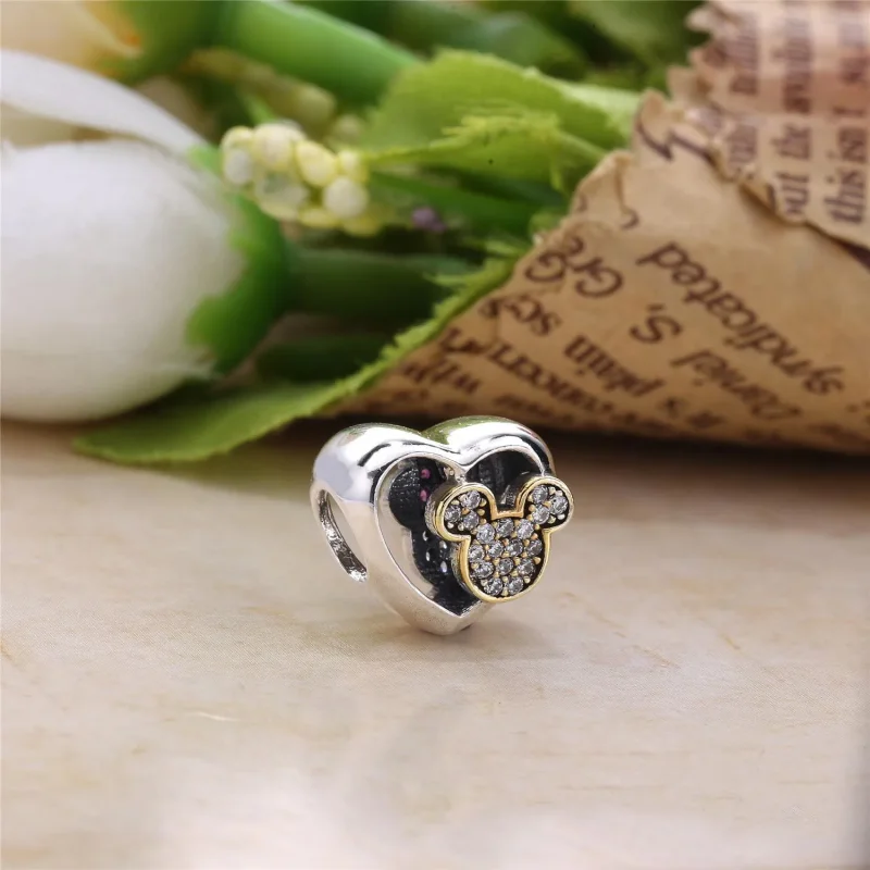 (bilde for) PANDORA Mickey og Minnie Together Charm, Clear CZ - PX00295-1 - Vis 3