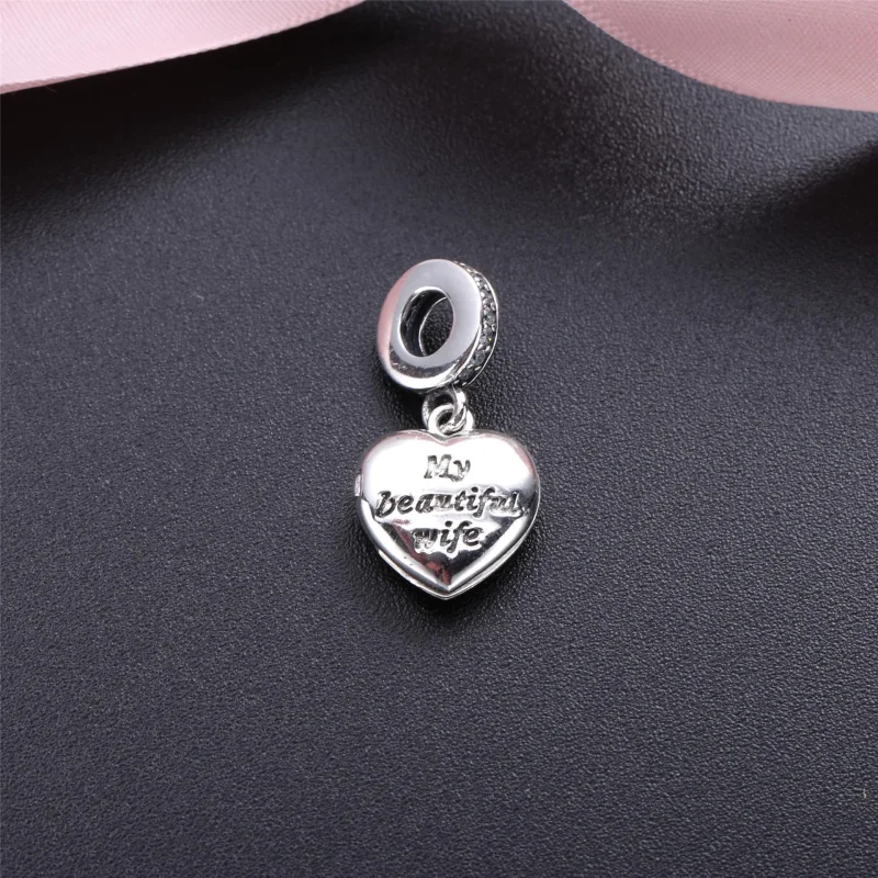 (bilde for) Pandora Mitt vakre konehjerte sølv dingler med cubic zirconia - 791524CZ - Vis 3