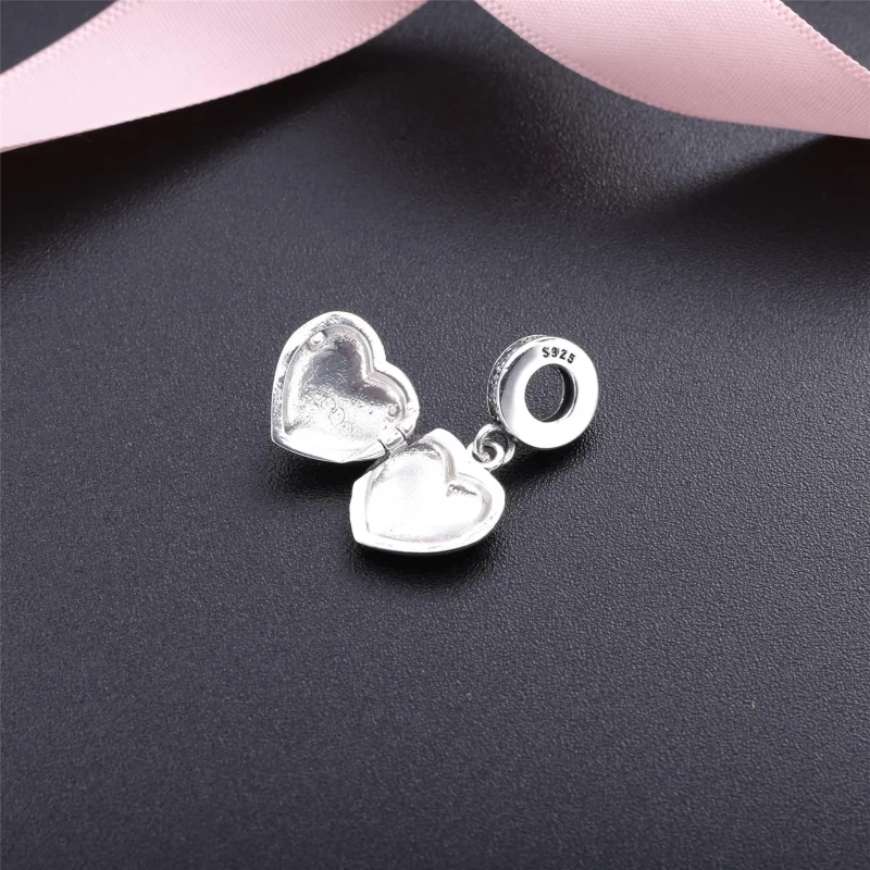 (bilde for) Pandora Mitt vakre konehjerte sølv dingler med cubic zirconia - 791524CZ - Vis 4