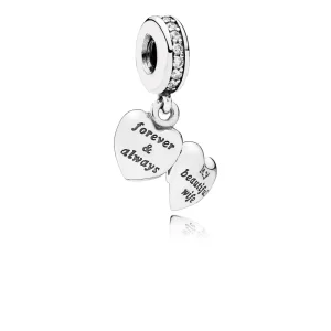 (bilde for) Pandora Mitt vakre konehjerte sølv dingler med cubic zirconia - 791524CZ