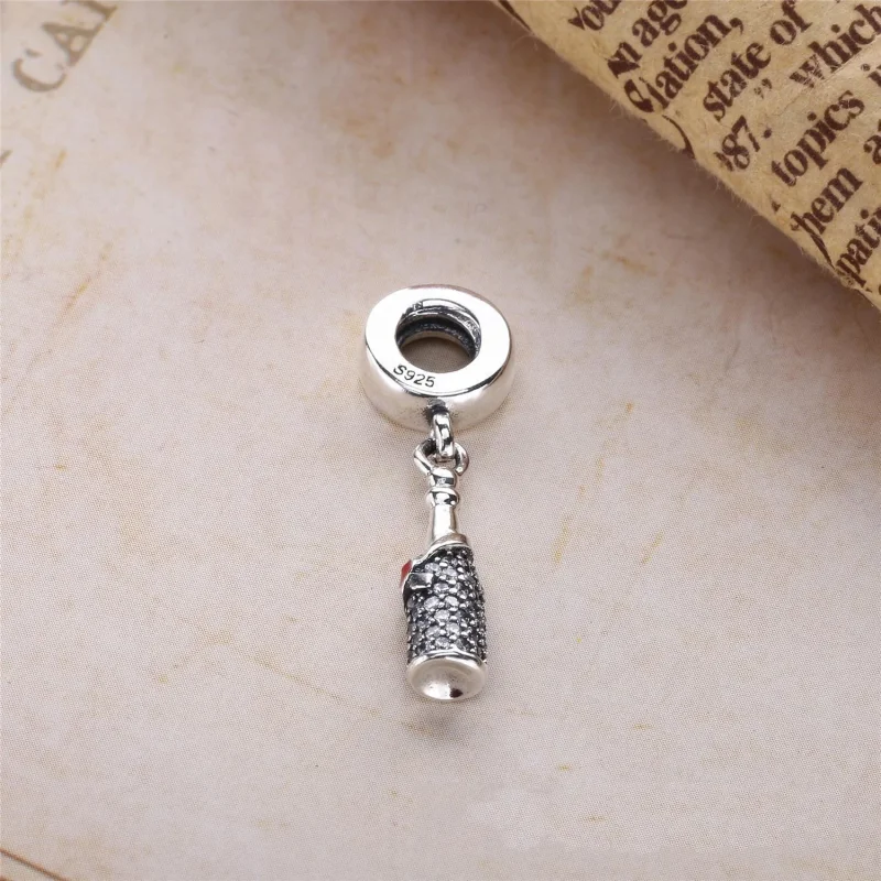 (bilde for) Pandora Musserende vin sølv dingler med klar cubic zirconia og rød emalje - 7921 - Vis 3