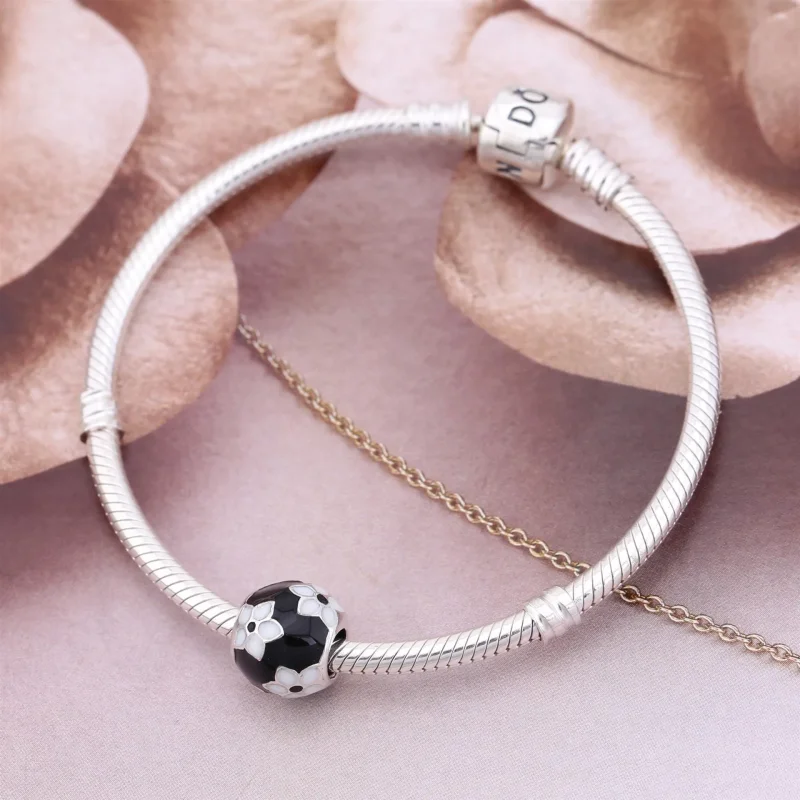 (bilde for) Pandora Mystic Flower Charm - 791398ENMX - Vis 2