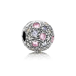 (bilde for) PANDORA Pale Pink Cosmic Stars Clip - 791286PCZMX