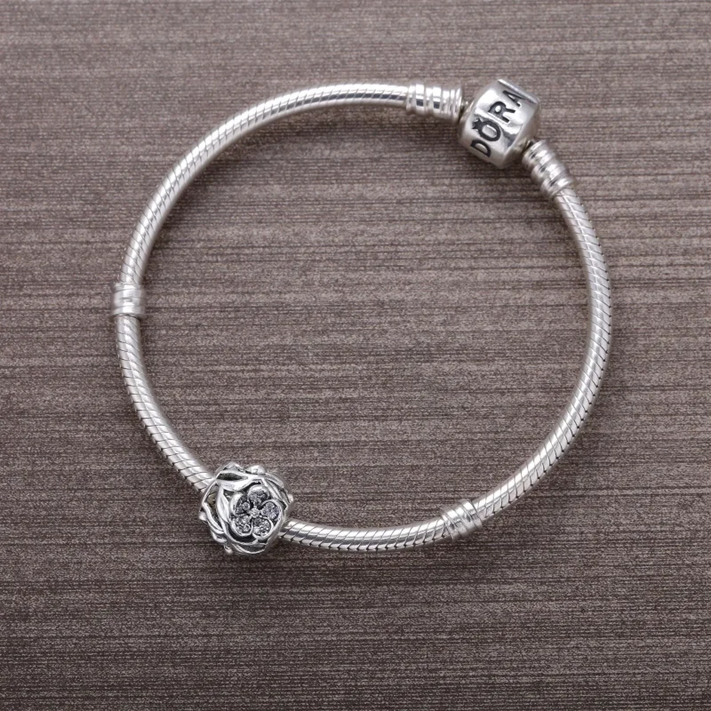 (bilde for) Pandora Pavé Mystic Floral Openwork Charm - 791419CZ - Vis 3