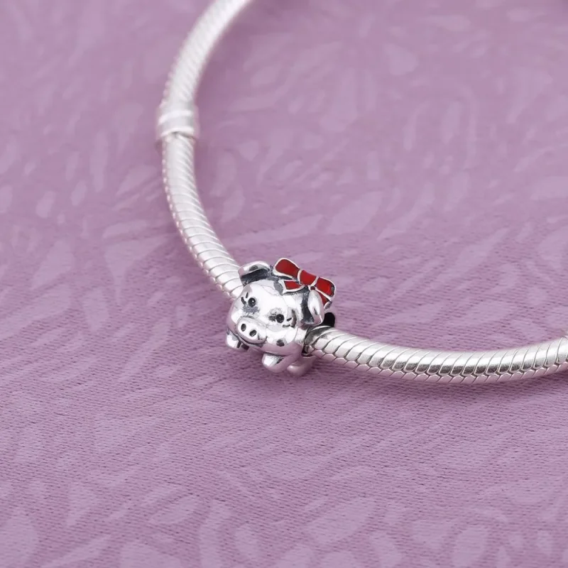 (bilde for) Pandora Piggy Bank Charm - 791809ENMX - Vis 2