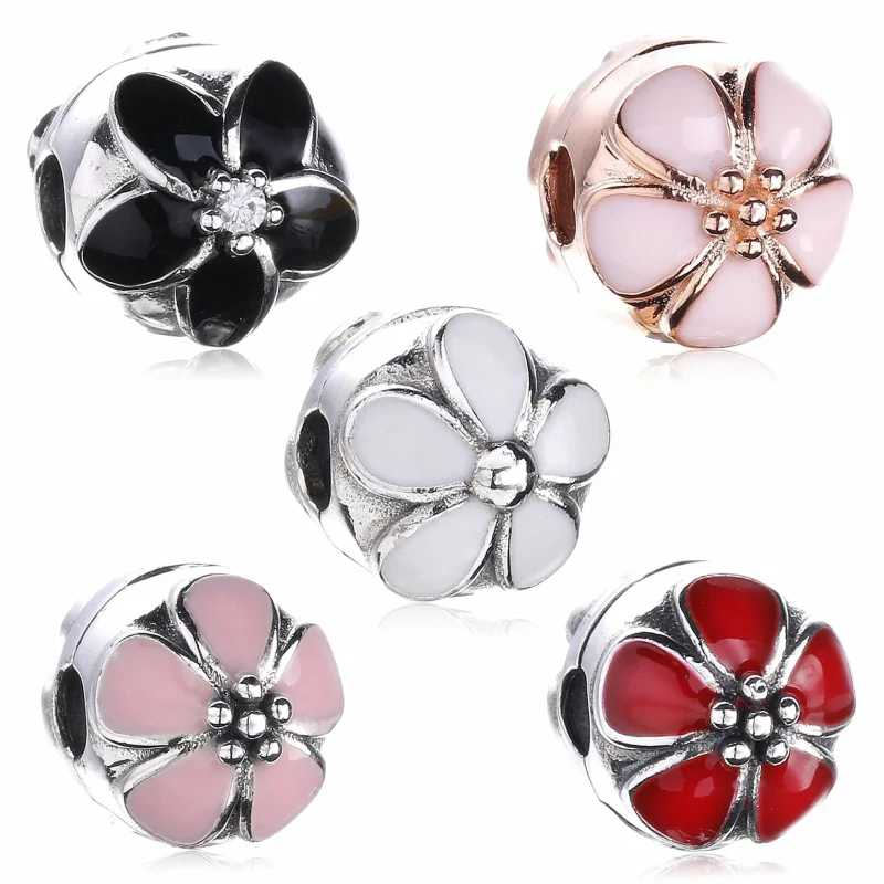 (bilde for) PANDORA Pink Cherry Blossom Clip - 791041EN40 - Vis 5