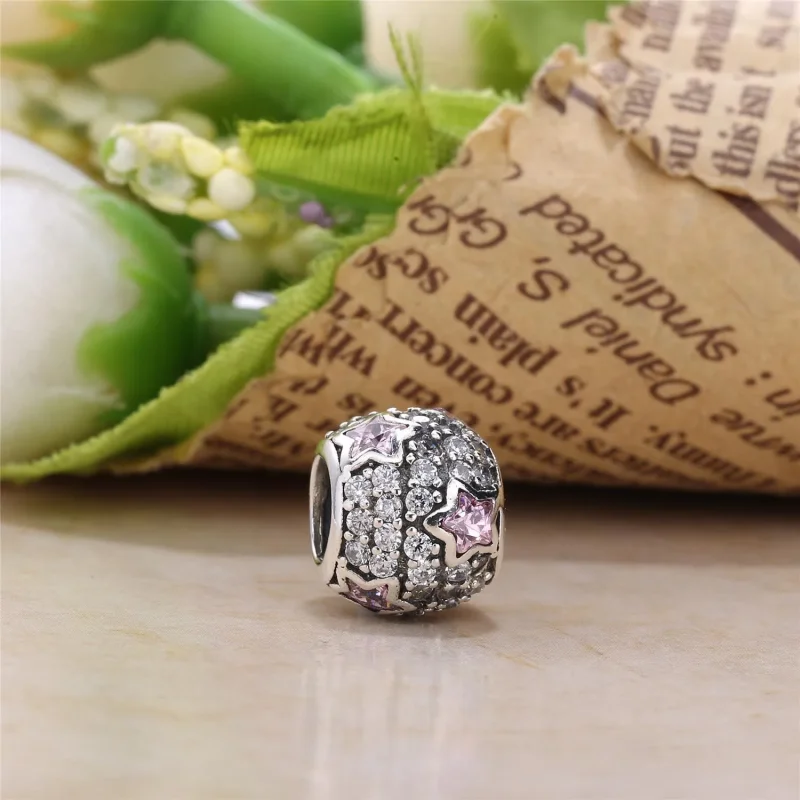 (bilde for) Pandora Pink Follow the Stars Charm - 791382PCZ - Vis 3