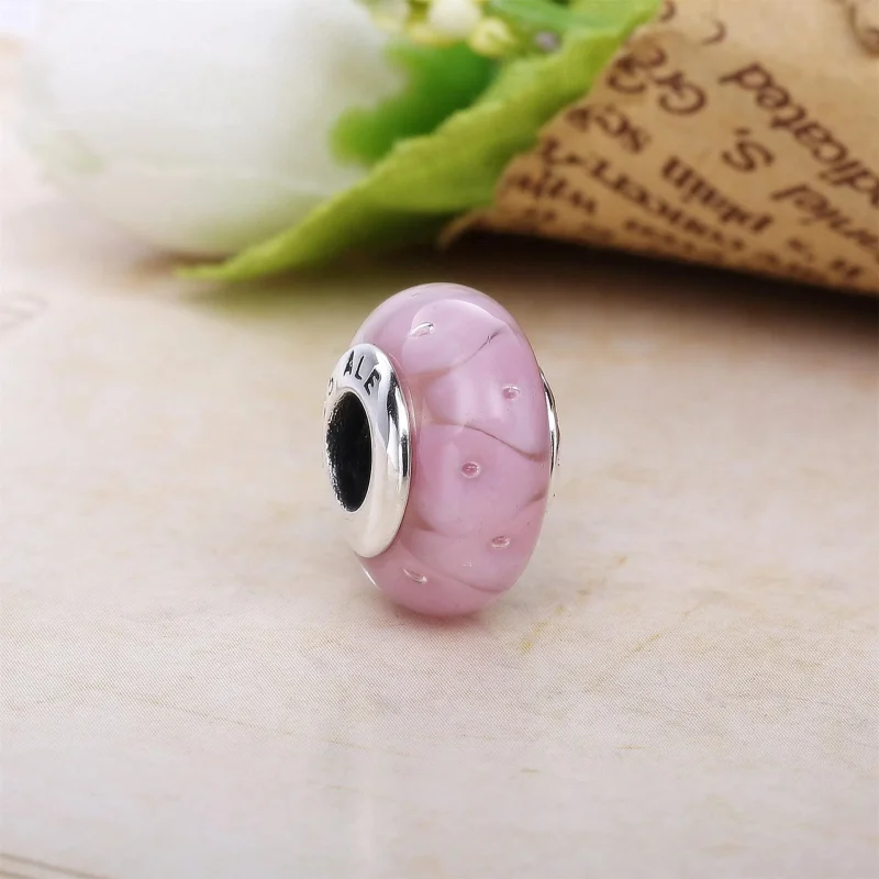 (bilde for) Pandora Pink Glass Zig-Zag Charm - 790922 - Vis 2