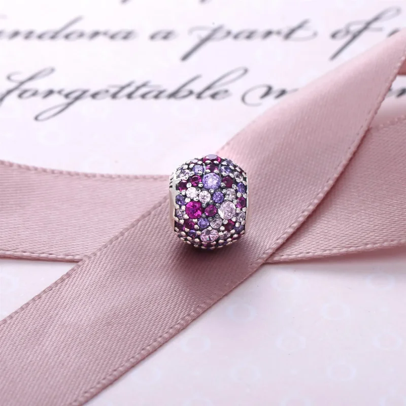 (bilde for) Pandora Pink Mix Pavé Ball Charm - 791261ACZMX - Vis 3
