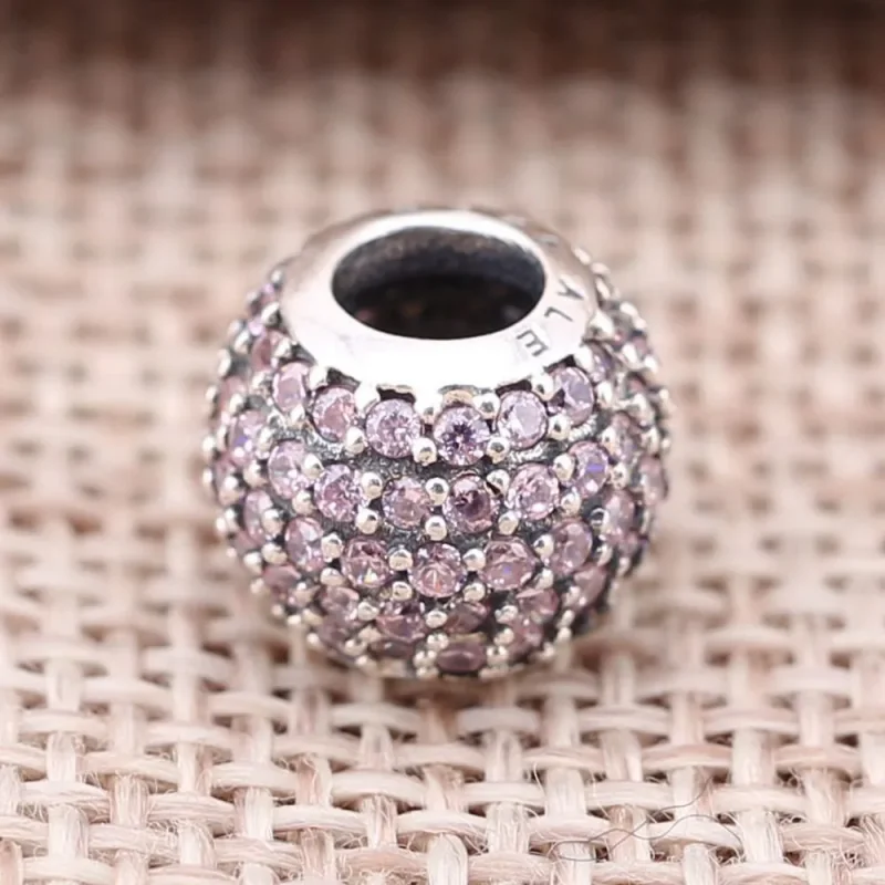 (bilde for) Pandora Pink Pavé Ball Charm - 791051PCZ - Vis 2