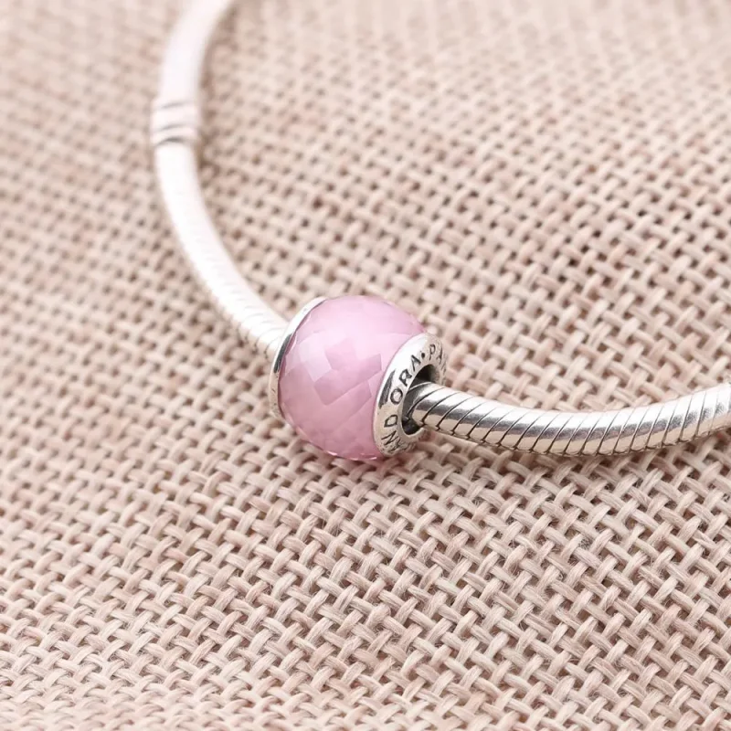 (bilde for) Pandora Pink Petite Facets Charm - 791499PCZ - Vis 2