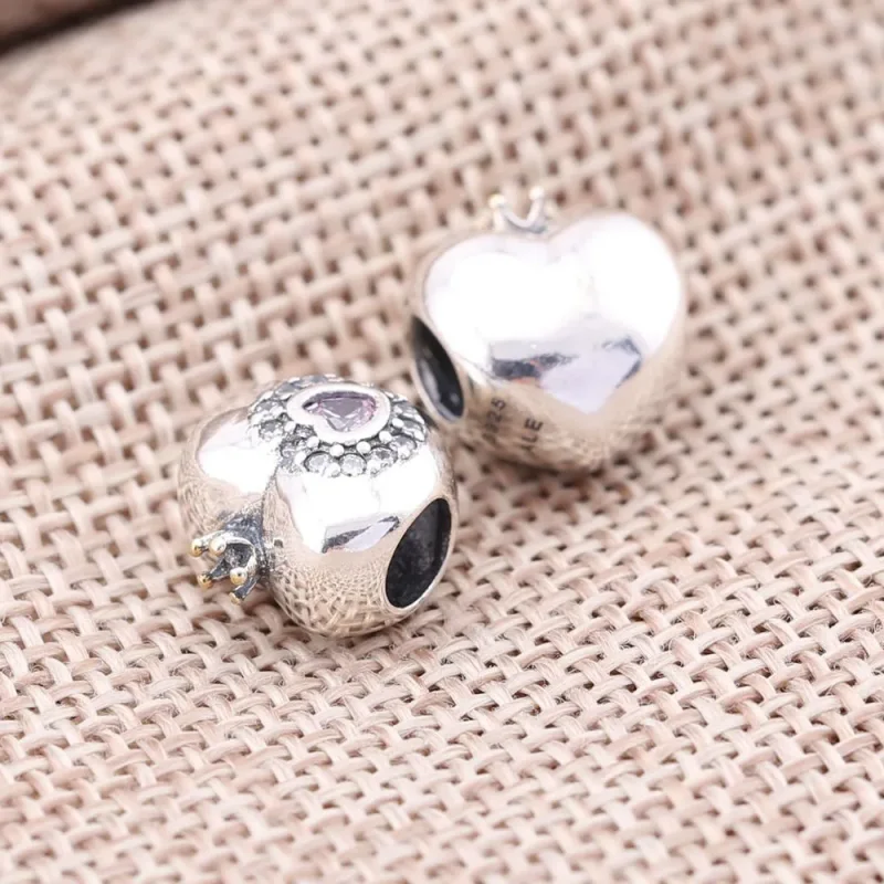 (bilde for) Pandora Pink Princess Heart Charm - 791375PCZ - Vis 2