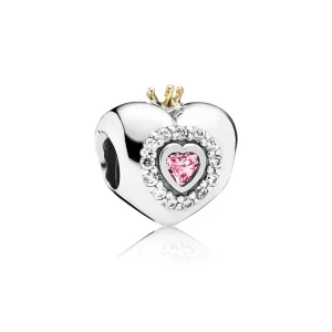 (bilde for) Pandora Pink Princess Heart Charm - 791375PCZ