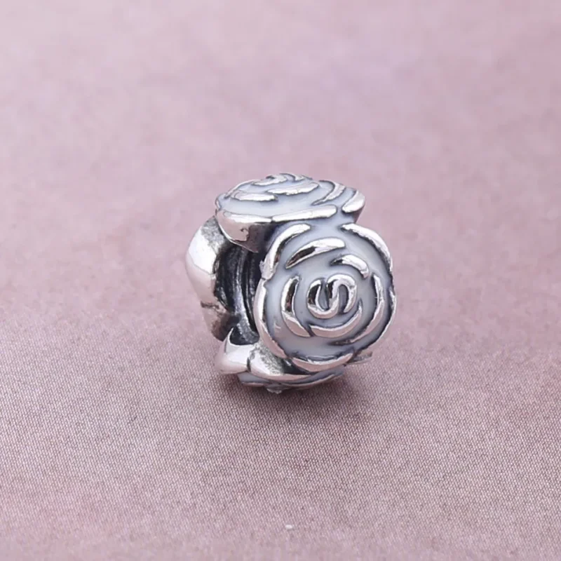 (bilde for) PANDORA Pink Rose Charm Clip - 791291EN40 - Vis 4