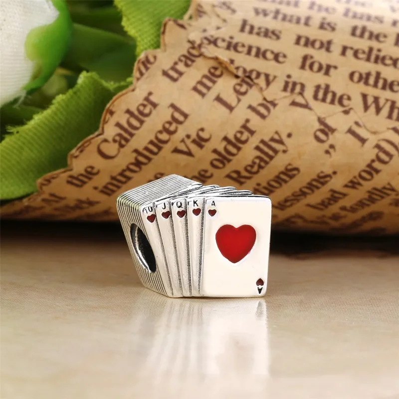 (bilde for) Pandora Playing cards silver charm with red enamel - 797195EN09 - Vis 2