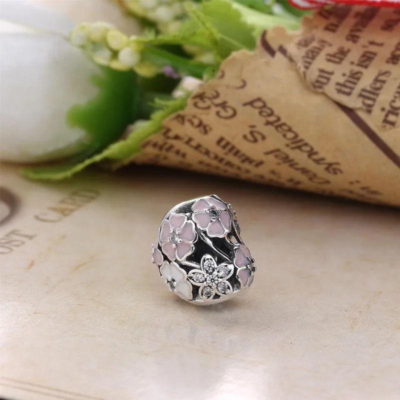 (bilde for) Pandora Poetic Blooms Charm - 791825ENMX - Vis 3