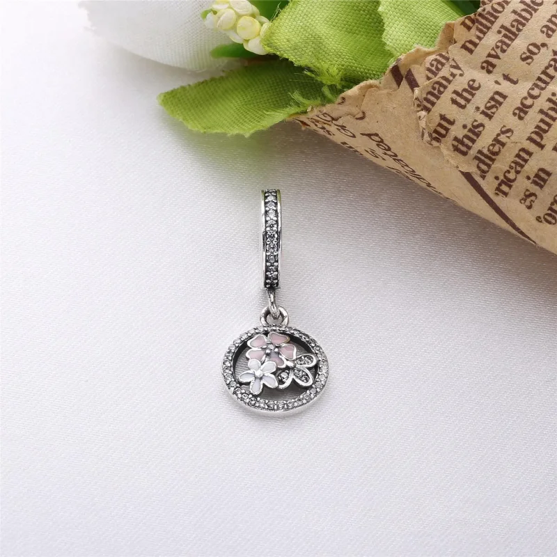 (bilde for) PANDORA poetiske blomster, blandede emaljer og klar Cz Dangle - PJ00295-1 - Vis 2