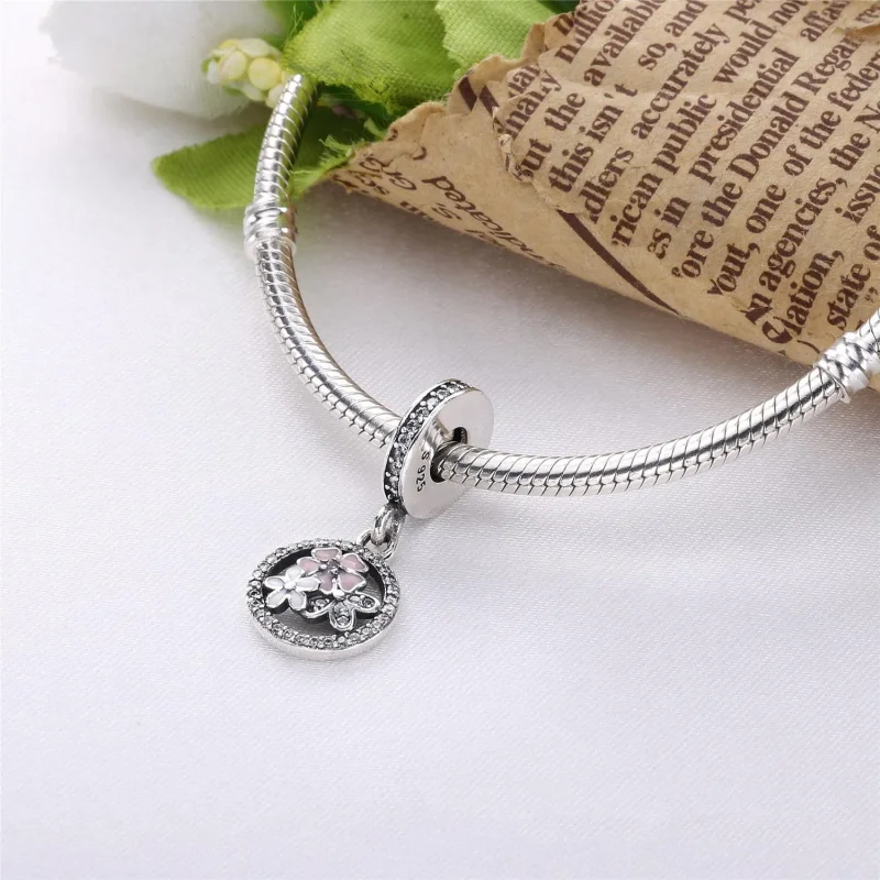 (bilde for) PANDORA poetiske blomster, blandede emaljer og klar Cz Dangle - PJ00295-1 - Vis 3