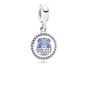 (bilde for) PANDORA Police Dingle Charm, blå emalje - ENG791169_54