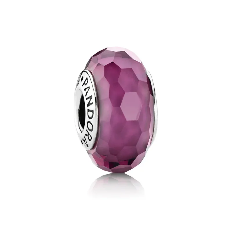 (bilde for) Pandora Purple Faceted Glass Charm - 791071