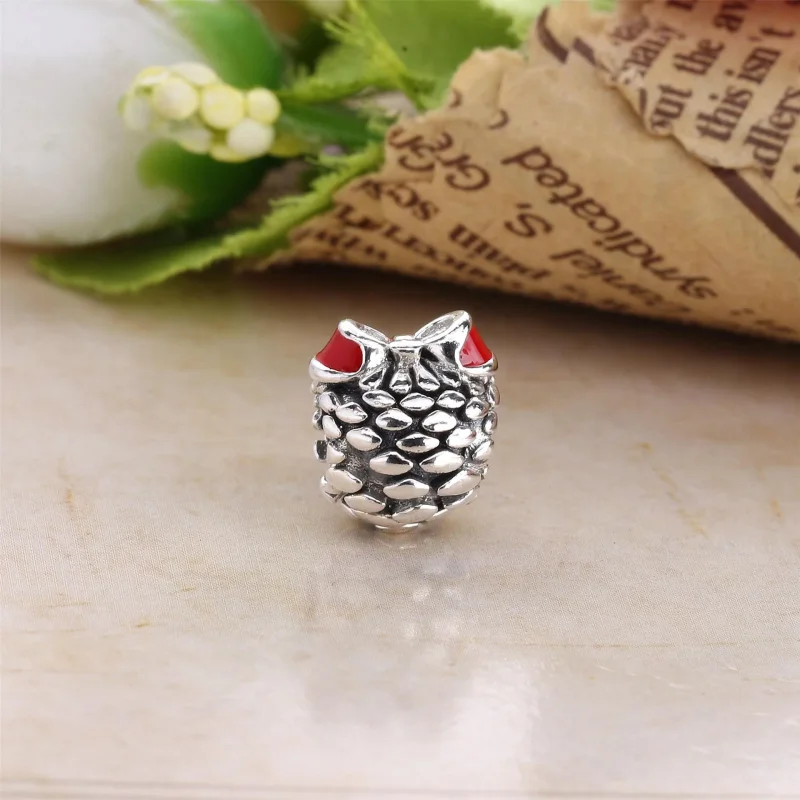 (bilde for) Pandora Rød kongle, charm - 791237EN39 - Vis 3