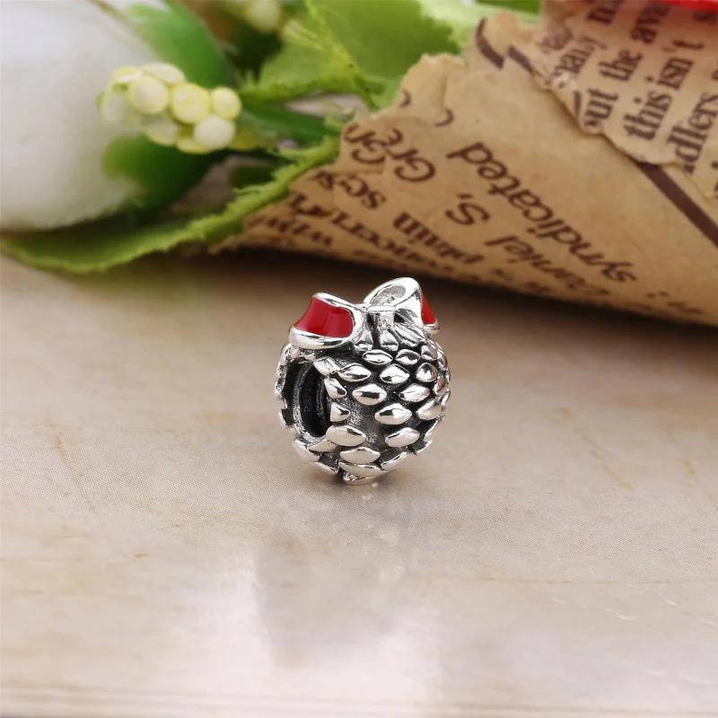 (bilde for) Pandora Rød kongle, charm - 791237EN39 - Vis 4