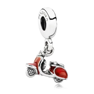 (bilde for) Pandora Rød scooter, hengende charm - 791140EN42