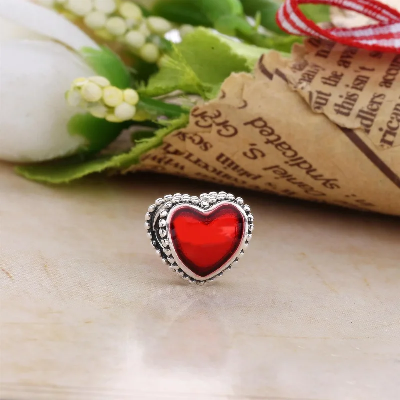 (bilde for) PANDORA Red Heart Charm - PD0033-1 - Vis 2