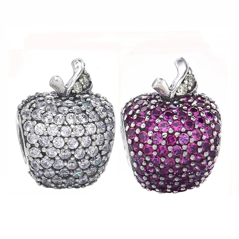 (bilde for) Pandora Red Pavé Apple Charm - 791485CFR - Vis 5