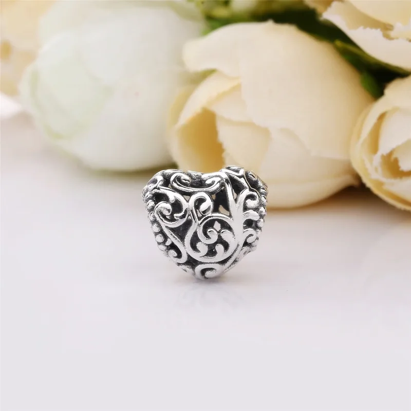 (bilde for) Pandora Regal pattern heart silver charm - 797672 - Vis 2