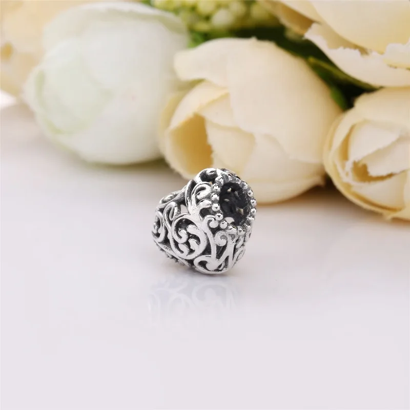 (bilde for) Pandora Regal pattern heart silver charm - 797672 - Vis 3