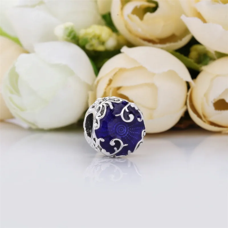 (bilde for) Pandora Regal pattern silver charm with purple enamel - 797607EN13 - Vis 2