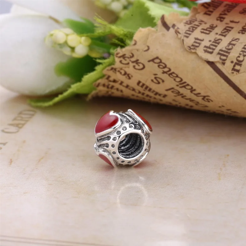 (bilde for) Pandora Rosa hjerte, charm - 790591EN28 - Vis 3