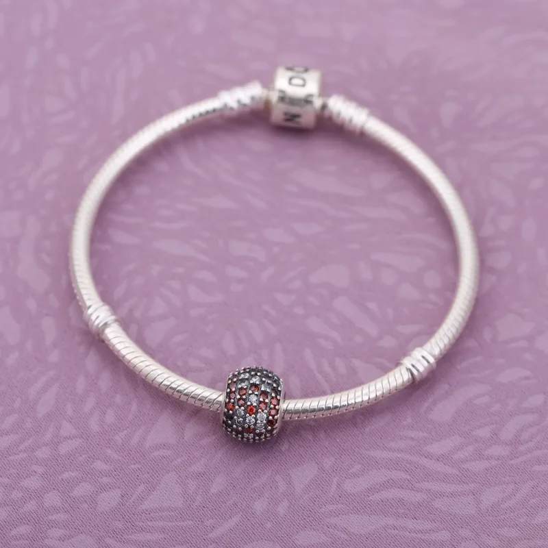 (bilde for) Pandora Rosa, pavé kirsebærblomst, charm - 791129CZ - Vis 2