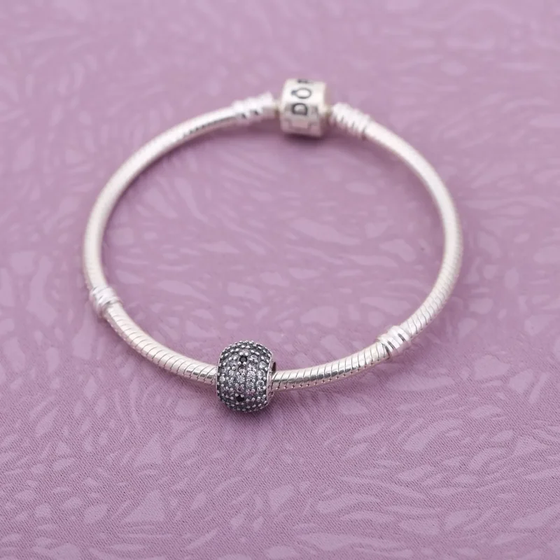(bilde for) Pandora Rosa, pavé kirsebærblomst, charm - 791129CZ - Vis 5