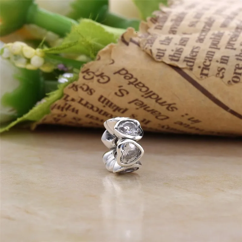 (bilde for) Pandora Rose glitrende hjerter, mellomledd - 791252CZS - Vis 2