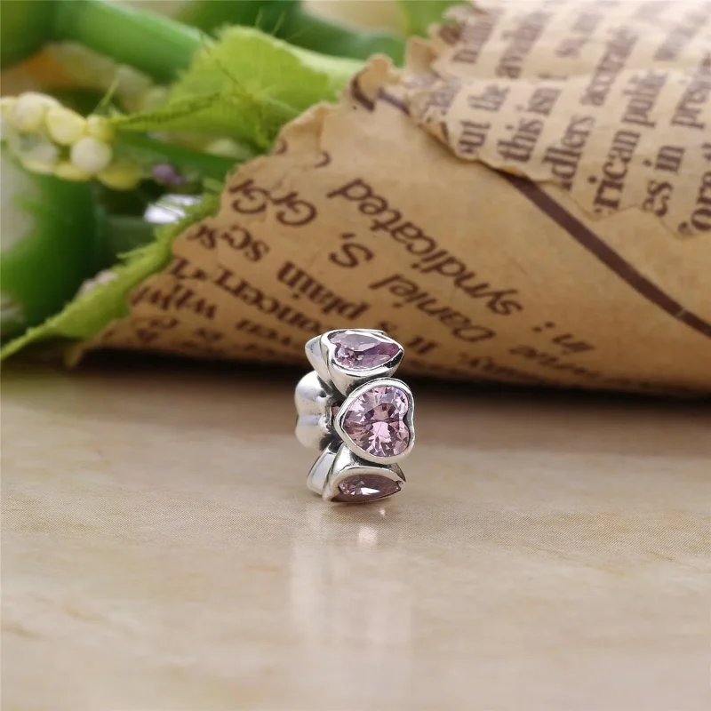(bilde for) Pandora Rose glitrende hjerter, mellomledd - 791252CZS - Vis 3