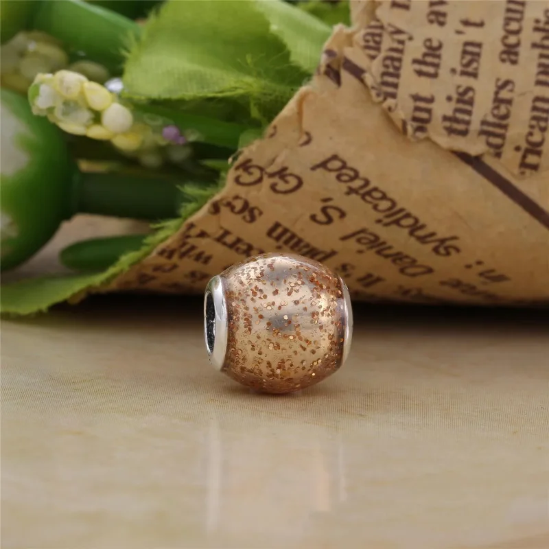 (bilde for) Pandora Rose Golden Glitter Ball Charm - 796327EN145 - Vis 2