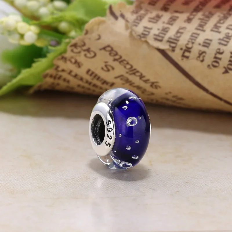 (bilde for) Pandora Royal Blue Fizzle Glass Charm - 791630CZ - Vis 9